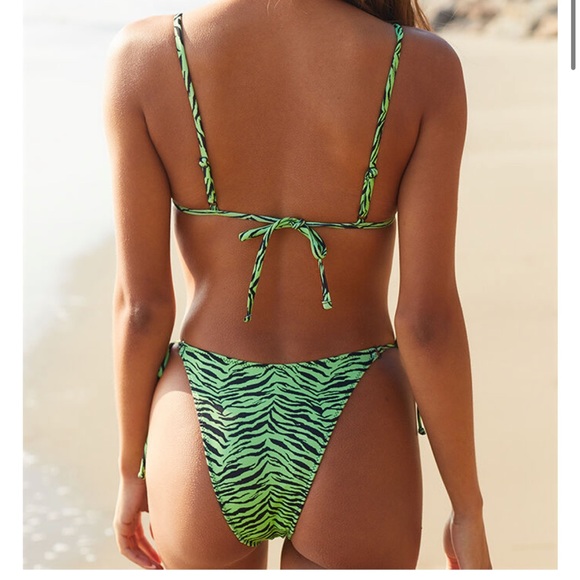 kendall & kylie green zebra print bikini - Picture 4 of 6